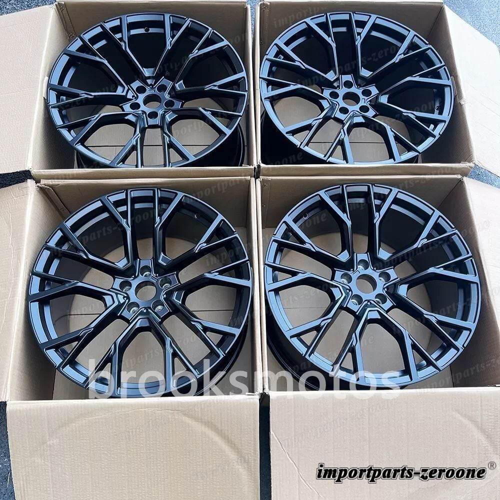 22インチ新品サテンブラックフルスタイルホイールフィット 2019+ BMW G05 X5 2020+ G06 X6 809 LI-2180
