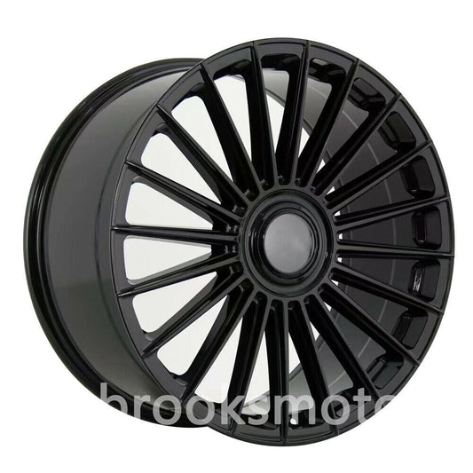 22インチ NEWブラックホイール マルチスポーク  レンジ ローバー ボリューム 22X10.5 4 本セット BRN-1703