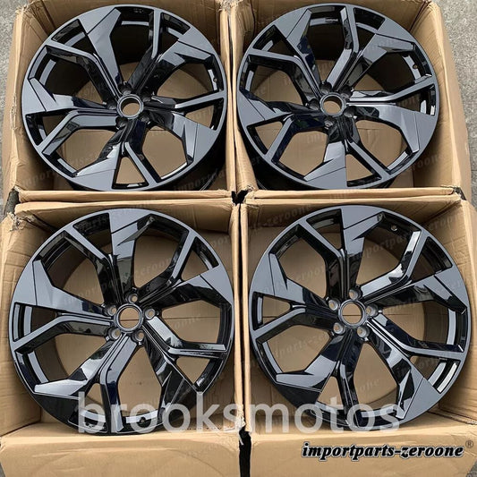 23インチ 新品グロスブラックホイールフィット 2016+ アウディ Q7 Q8 RS Q7 RS Q8 23x10 オフセット 20インチ LI-2065