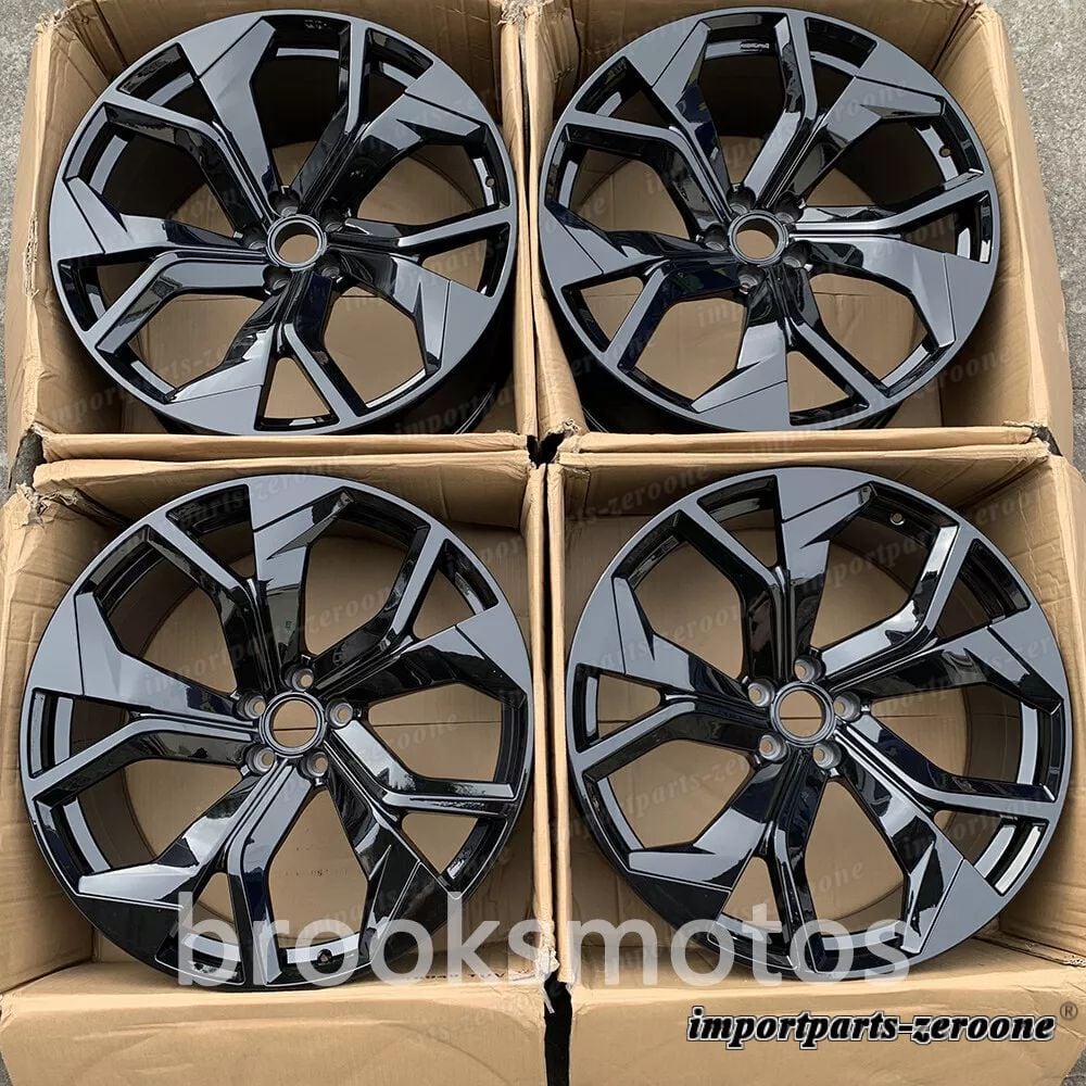 23インチ 新品グロスブラックホイールフィット 2016+ アウディ Q7 Q8 RS Q8 23x9.5 オフセット26 LI-1748