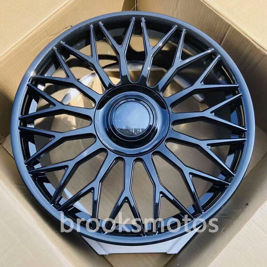 22インチ  NEW グロスブラック 鍛造 ホイール  ロールスロイス カリナン　 22X9 22X10 BRN-1966