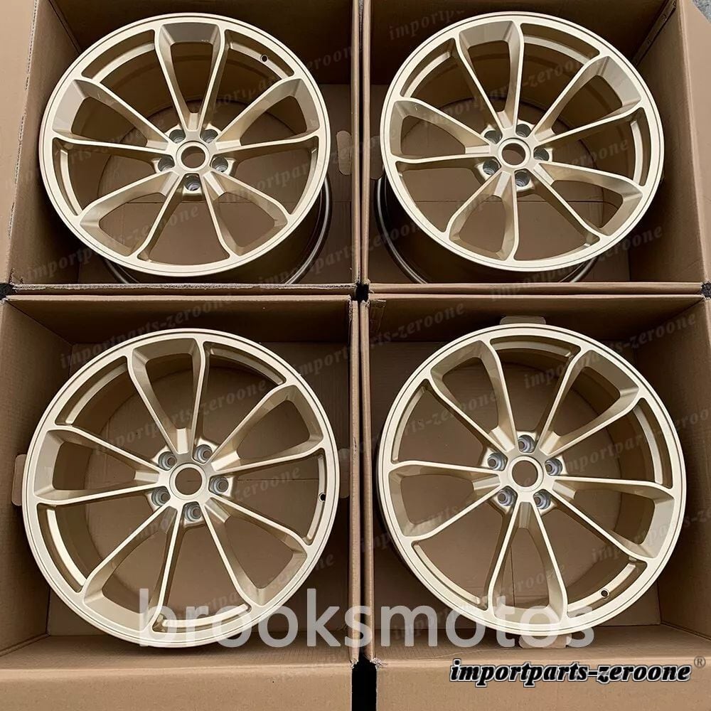 18インチフォージドゴールドgt4 スタイルホイールポルシェケイマン987 LI-1184-2