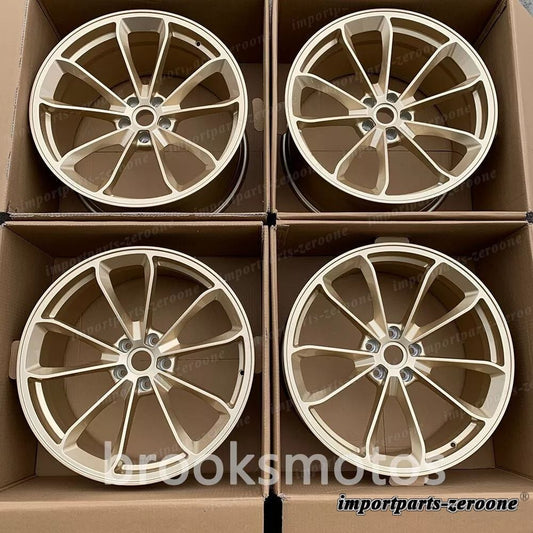 18インチフォージドゴールドgt4 スタイルホイールポルシェケイマン987 LI-1184-2