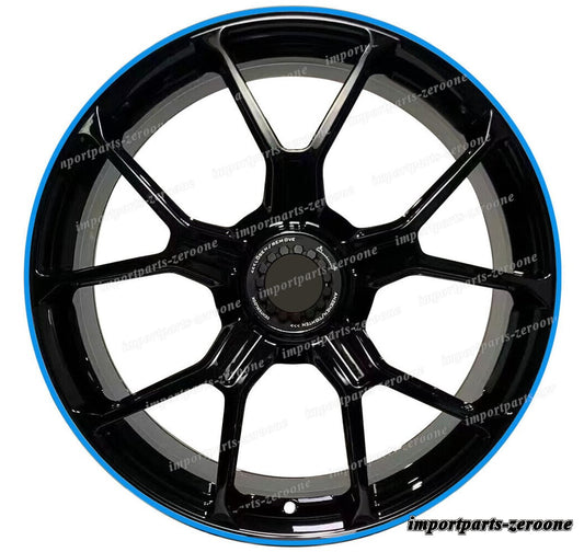 1点限り 20インチ 21インチブルーラインホイールポルシェ 992 911 GT3 センターロック 4本セット　-BRN-11822　鍛造　★