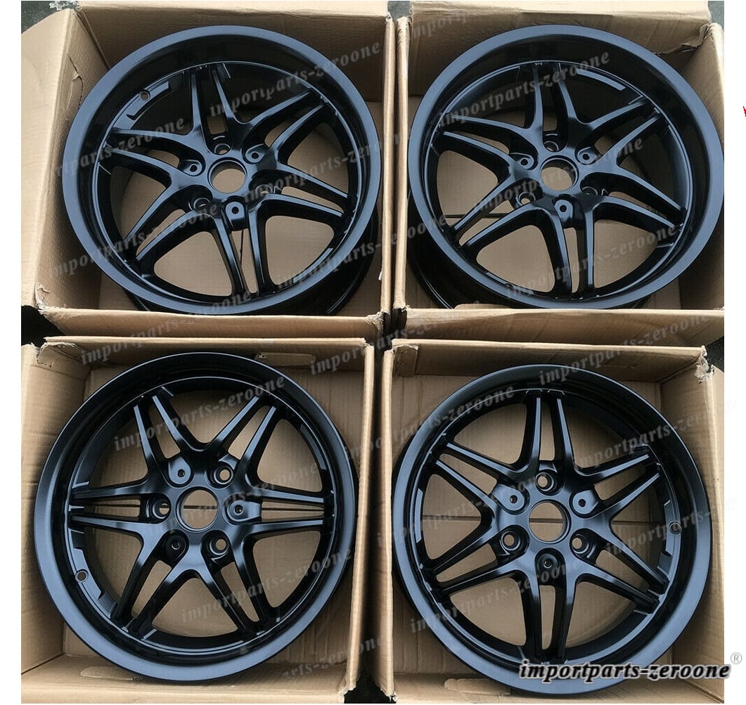 1点限り 16/17インチ　16X5.5 17X7.5 ホイールセット スマート TWO 3X112 ４本セット マット ブラック 　-BRN-1023★