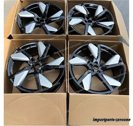 22インチ 5 スポーク シルバー スタッガー アグレッシブ 鍛造 ホイール ジャガー Fペース SVR　-BRN-12658