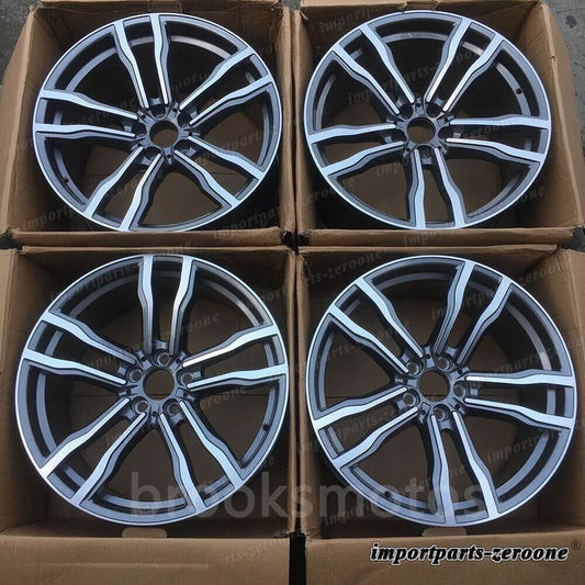 22インチ グレー スタイル スタッガー ホイール  BMW X5 E70 F15 X6 E71 F16 5x120 612適合 LI-1341