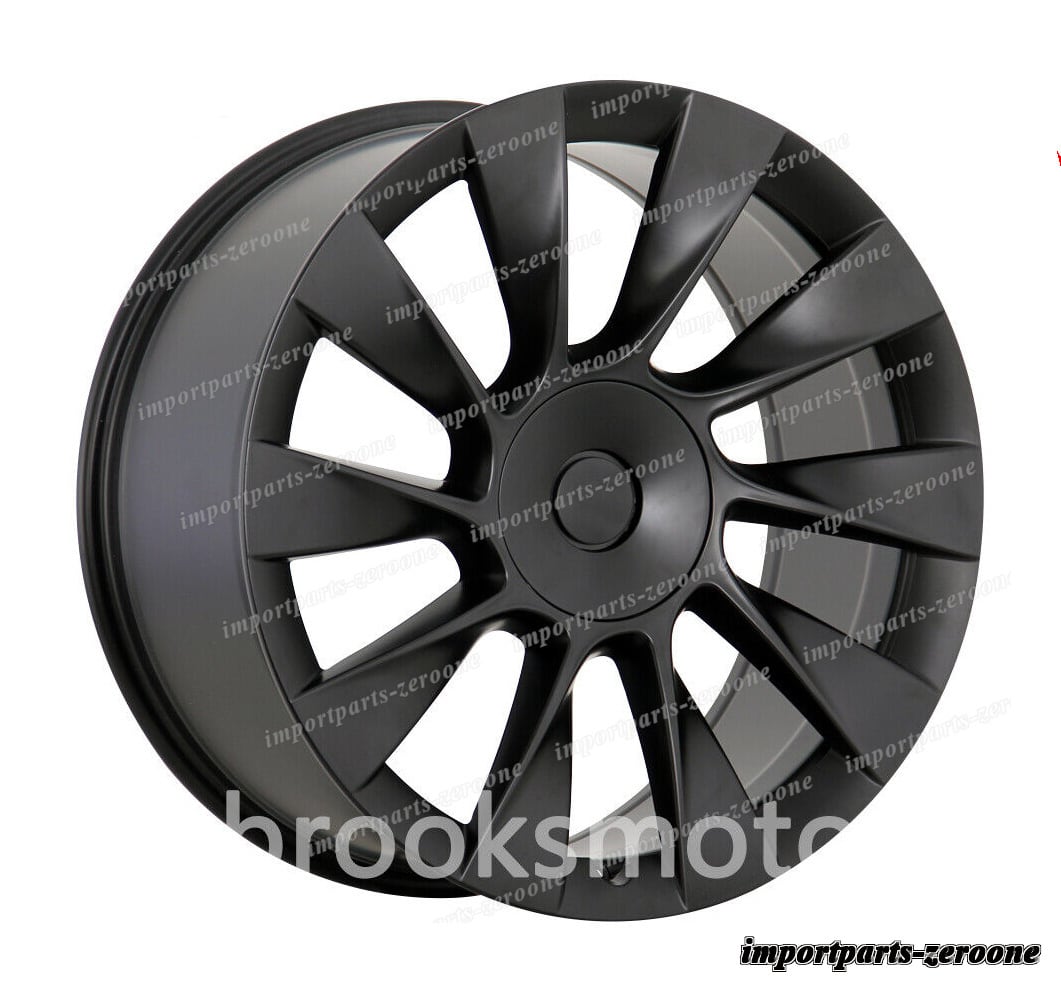 1点限り 20インチ ニュースタイルサテンブラックホイール テスラ モデルy 20x9.5 4 個セット　-BRN-12059　鍛造　★