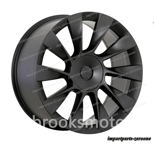1点限り 20インチ ニュースタイルサテンブラックホイール テスラ モデルy 20x9.5 4 個セット　-BRN-12059　鍛造　★