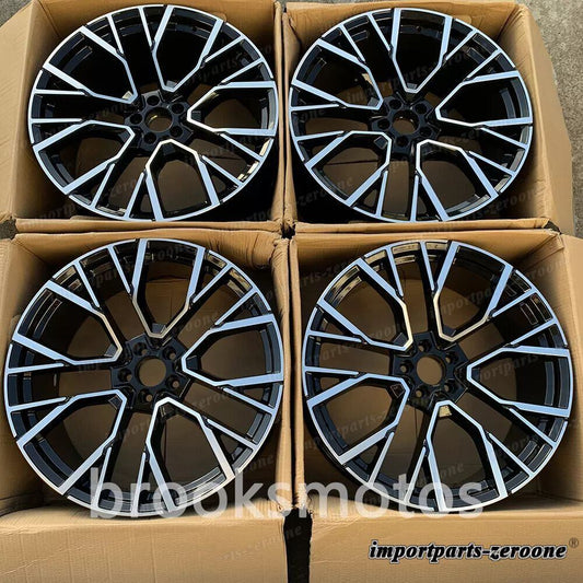 22インチ 新品ブラックスタイル ホイール  フィット 2019+ BMW G05 X5 2020+ G06 X6 5x112 809 LI-2075
