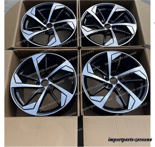 18インチ RS スタイル ブラック ホイール  アウディ A3 A4 A5 A6 A8 S4 S6 S8 18x8 　-BRN-12544