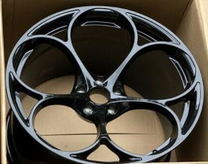 1点限り 19インチ　アルファロメオ STELVIO グロスブラック FULL FORGED ホイールセット 19X8.5 19X10 -BRN-1036★