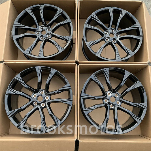 1点限り 20インチ NEW　グロス ブラック STYLE ホイールセット ランドローバー ディスカバリー LR3 LR4 　鍛造-BRN-1156★