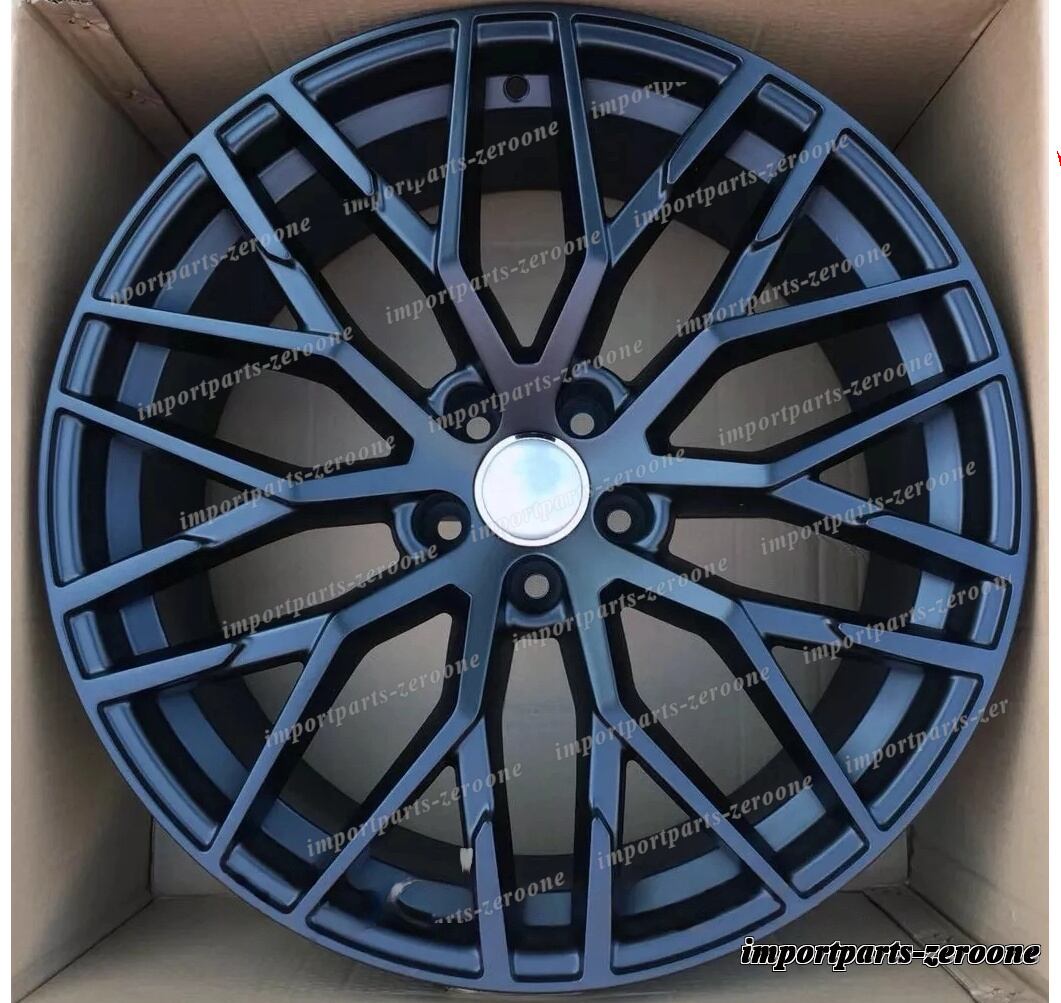 22インチ マットブラックスタイル ホイール  アウディ C7 S7 D4 D5 A8 S8 22x9.5 オフセット 30 　-BRN-12545
