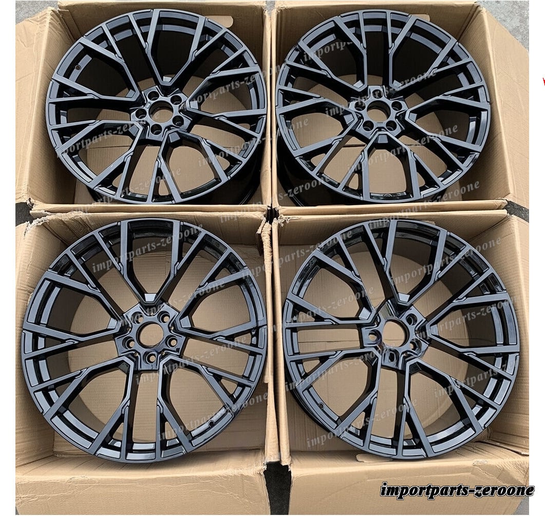 1点限り 2018+ BMW G07 X7 22インチ ホイール 22x9.5 22x10.5 グロスブラック フル 809 　鍛造-BRN-12187★