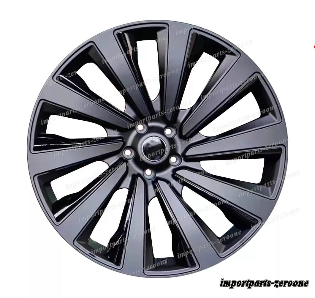 22インチ 新品10 スポークサテンブラックフルホイール レンジローバー ボーグ SVR 5x120 　-BRN-12563