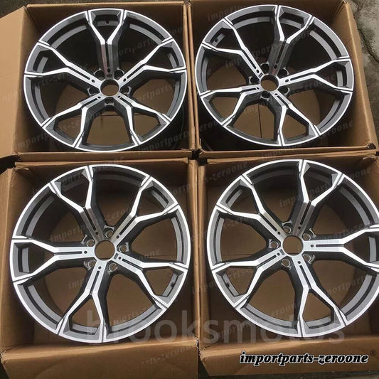 22インチ新品マルチスポークグレースタイルホイールフィット 2019+ BMW X5 2020+ X6 5x112 741 LI-1321