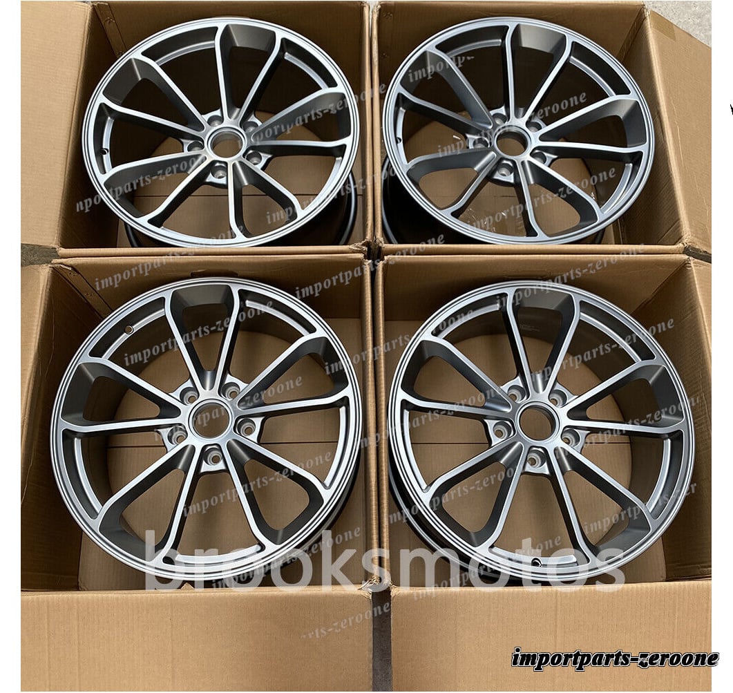 1点限り 19インチ　プラチナグレー GT4 スタイル ホイール　ポルシェ　ケイマン 987 　-BRN-11698　鍛造　★
