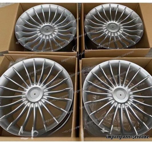1点限り 19インチ B7 スタイル シルバー ホイール 2008-2014 BMW 7 シリーズ F01 02 03 04 　-BRN-12106　鍛造　★
