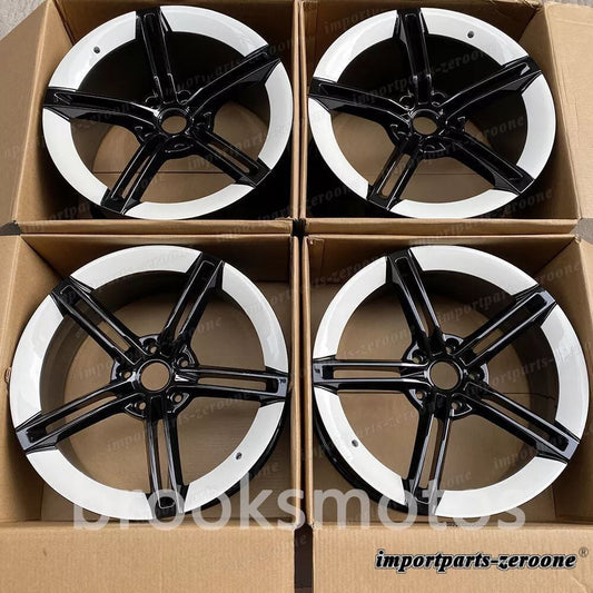 ポルシェ マカン S 21x9.5 21x11  21インチ ツイン 5 スポークホワイトフォージドスタイルホイール LI-2000