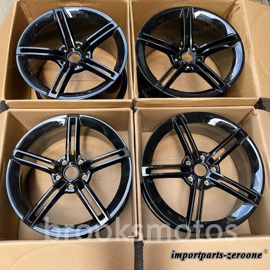 21インチ 新品グロスブラックフォージドホイールアウディe-tron GT 21x9.5 21x11.5 適合 LI-1457