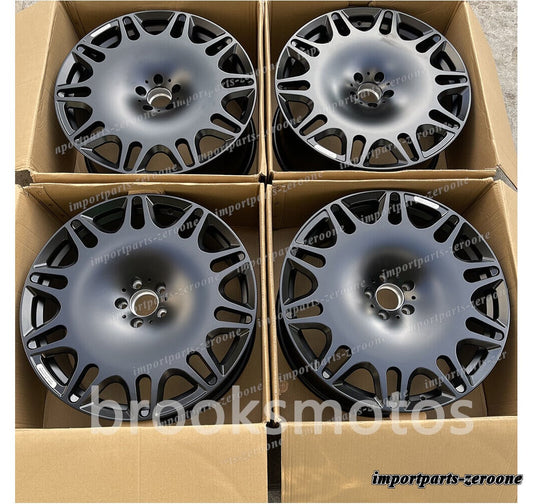 22インチ　新品Bスタイル サテンブラックホイール 　メルセデスベンツ W222 S クラス　-BRN-11887