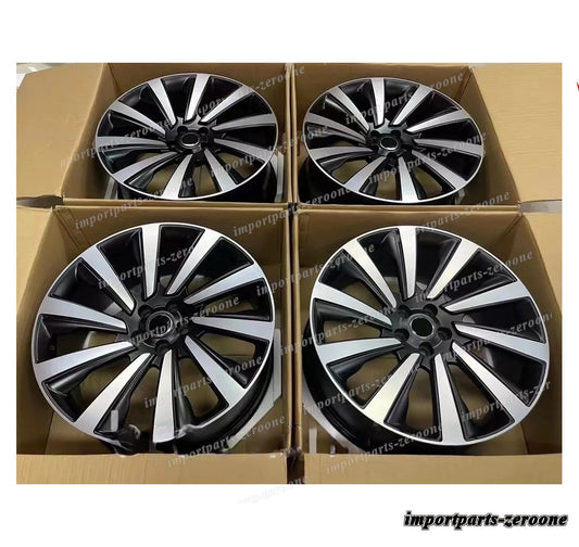22インチ 新品10 スポークサテンブラックホイール レンジローバー ボーグ スポーツ SVR 5x120 　-BRN-12543