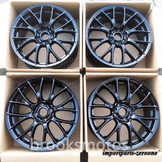 17インチグロスブラックホイールミニR56 R57 R58 クーパー S 4x100 4 本セット LI-1398