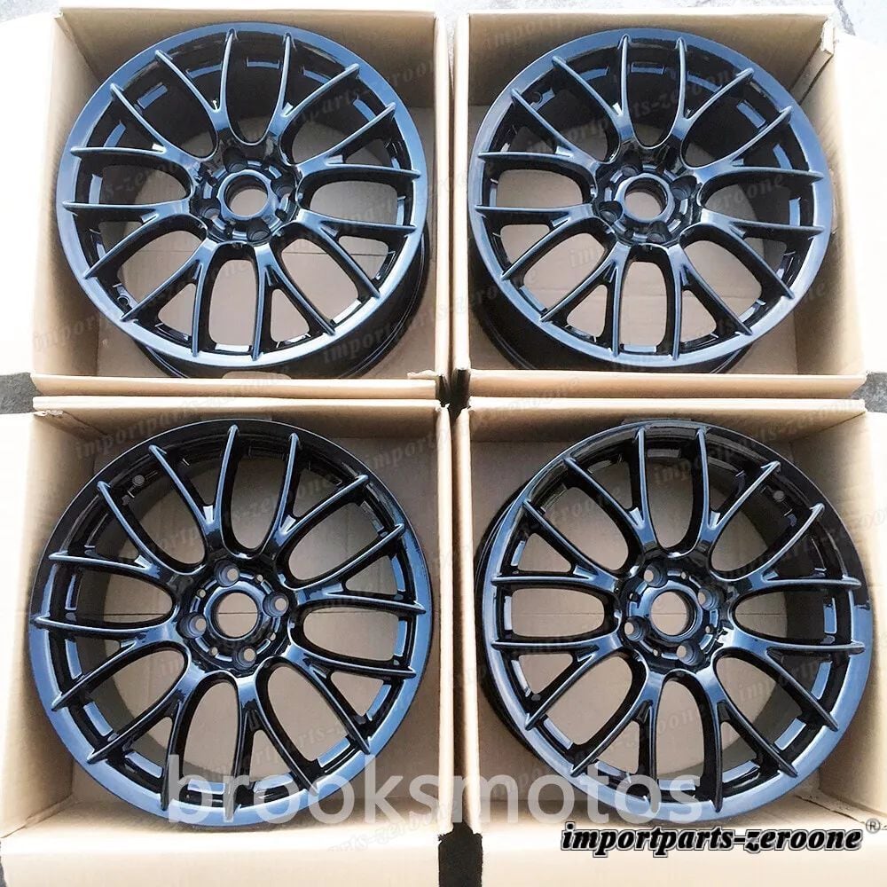 17インチグロスブラックホイールミニR56 R57 R58 クーパー S 4x100 4 本セット LI-1398