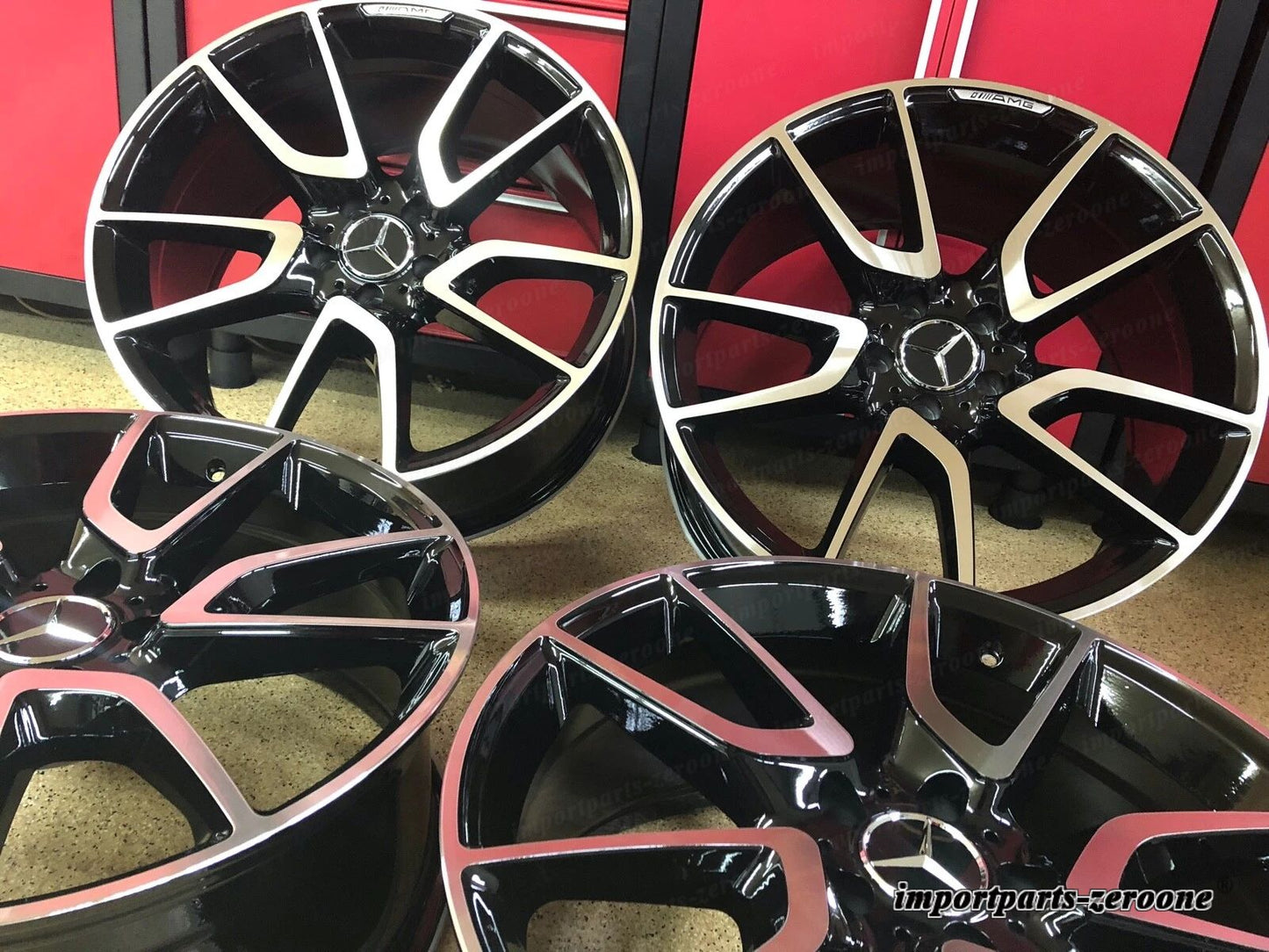 メルセデス S63 20 インチリムホイールセット4 新品 20/8.5 20/9.5 S550 S450 S400 AMG に適合 EX-1001