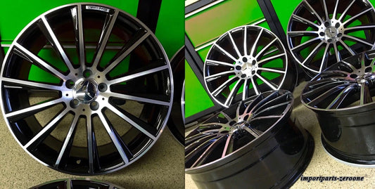 メルセデス 19インチ E63 ブラック EDT リムホイール 19/8.5 19/9.5 E350 S550 Cls550 に適合 EX-1016