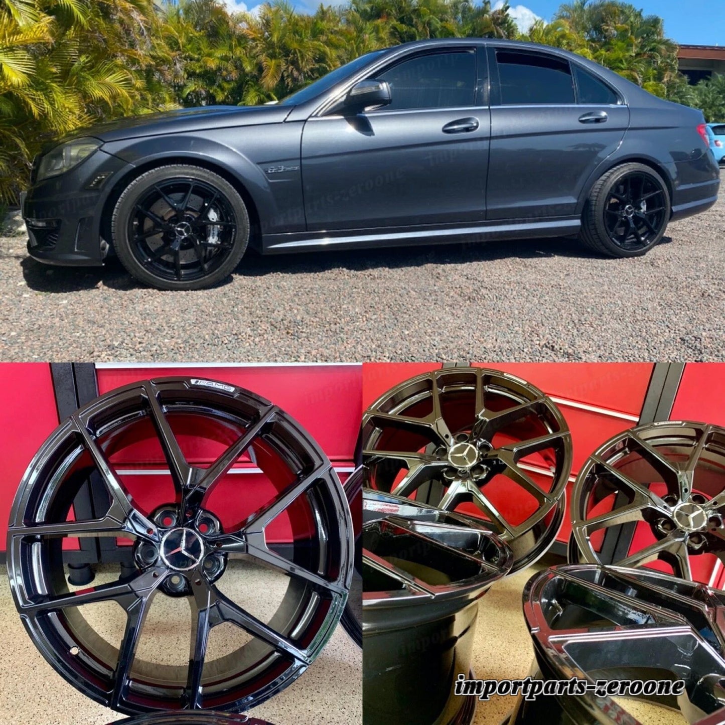 18インチ メルセデス CLA645 リムホイール 新品 SET4 CLA250 CLA GLA250 GLA GLE AMG EX-1019