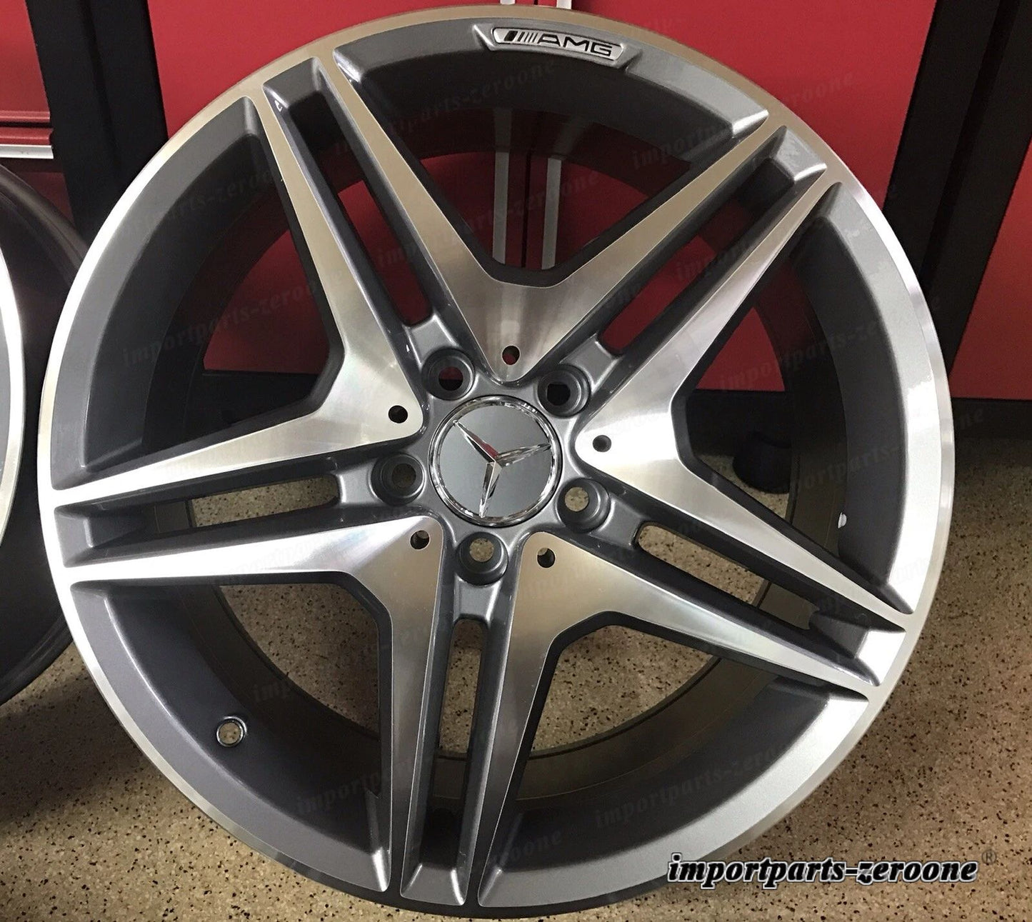 18/8.5 メルセデス 18インチ E63 リムホイールセット4 新品 E350 E300 4matic Amg適合 EX-1023