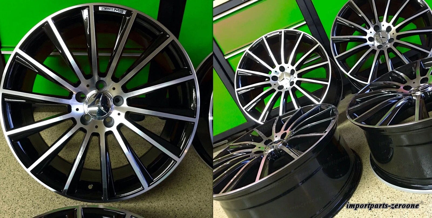 メルセデス 17 ナイトエディション リムホイールセット4 新品 E300 E350 E500 E550 AMG に適合 EX-1033