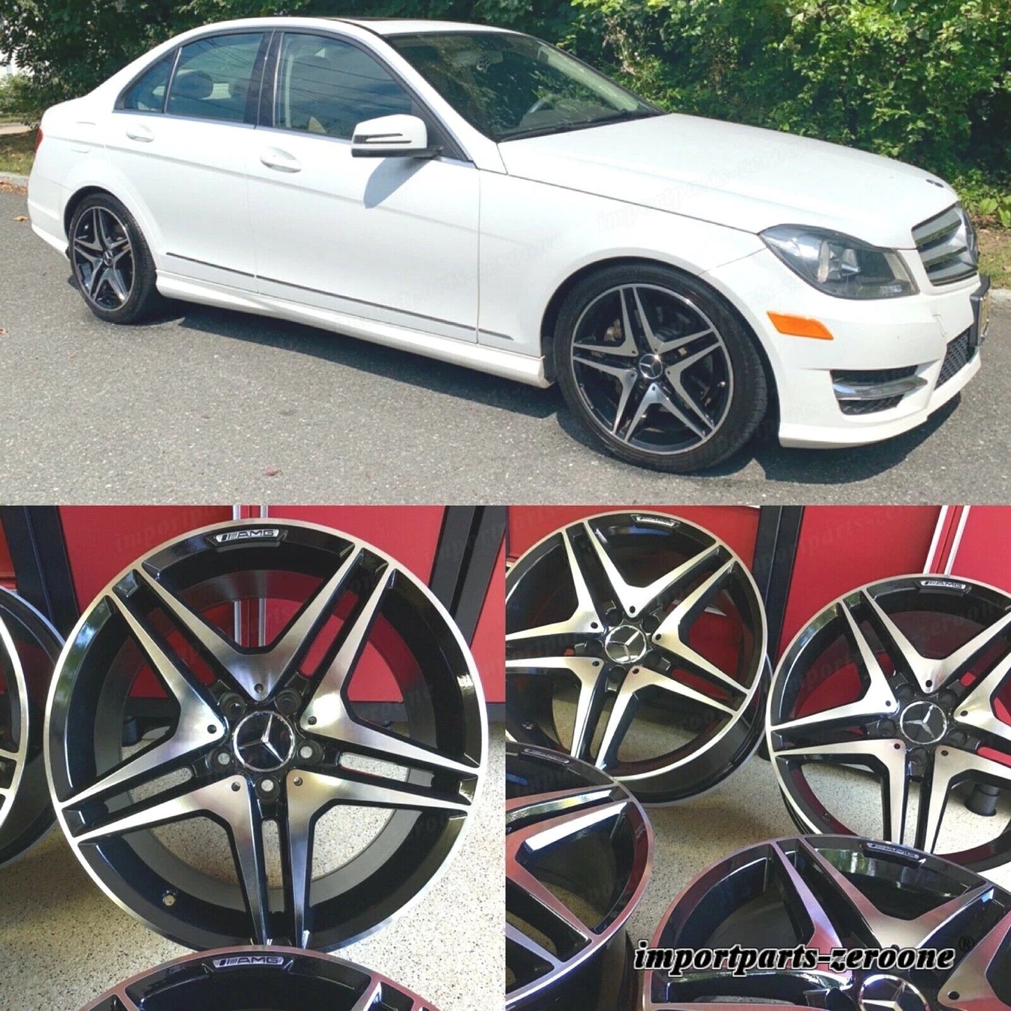 ブラック EDT メルセデス 18インチ リムホイールセット4 新品 18/8.5 メトリス AMG に適合 EX-1044