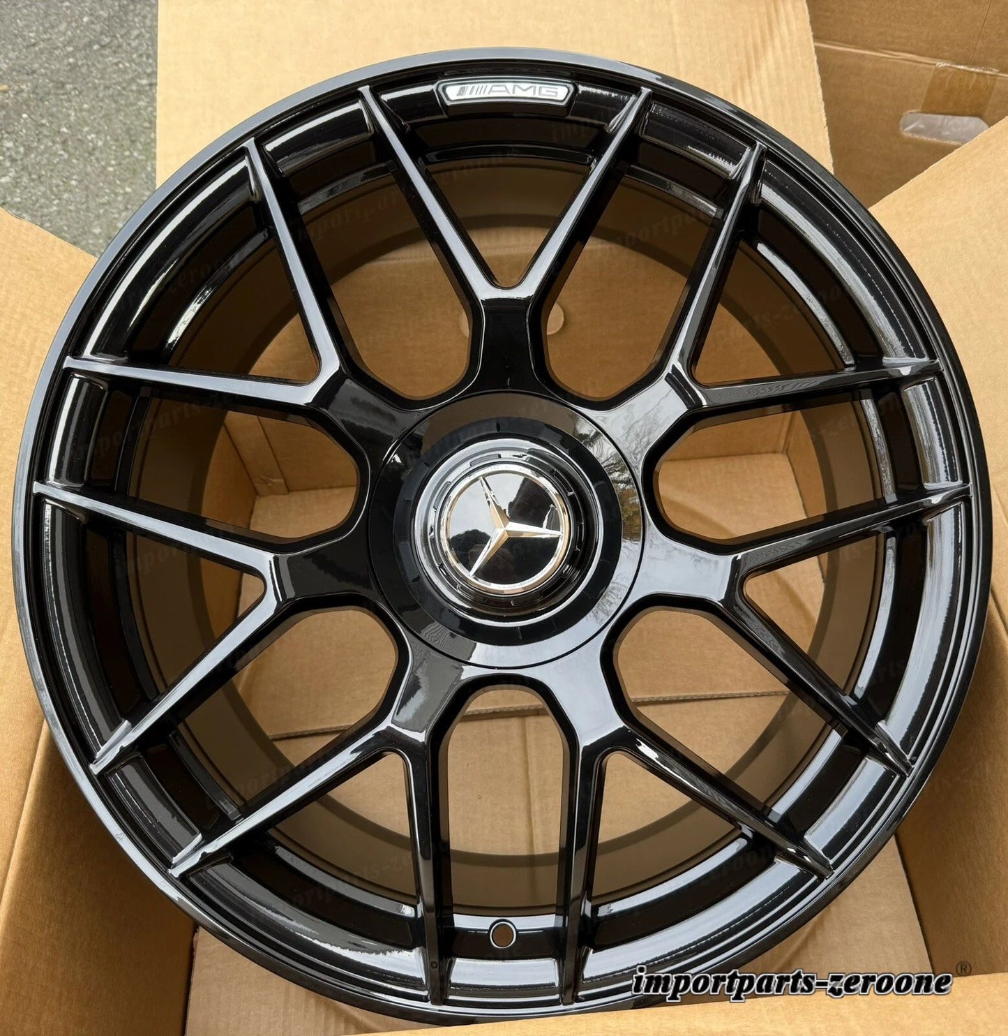 メルセデス 19インチ E63 リムホイールセット 4 新品 スタッガー フィット E300 E400 E550 E AMG EX-1072