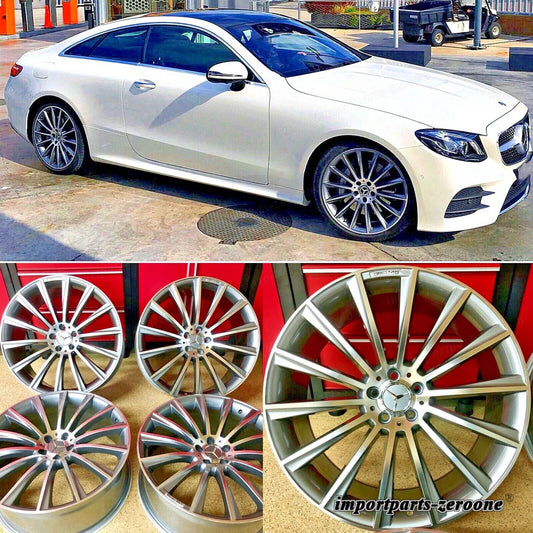 18インチ メルセデス E63 リムホイールセット4 新品 スタッガー C300 C250 C350 C400 AMG に適合 EX-1082