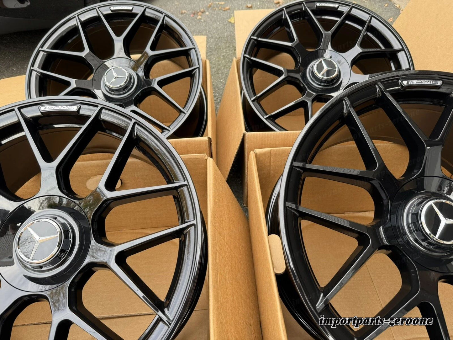 メルセデス 19インチ CLS63 リムホイールセット 4 新品 スタッガー フィット CLS550 CLS500 CLS AMG EX-1092