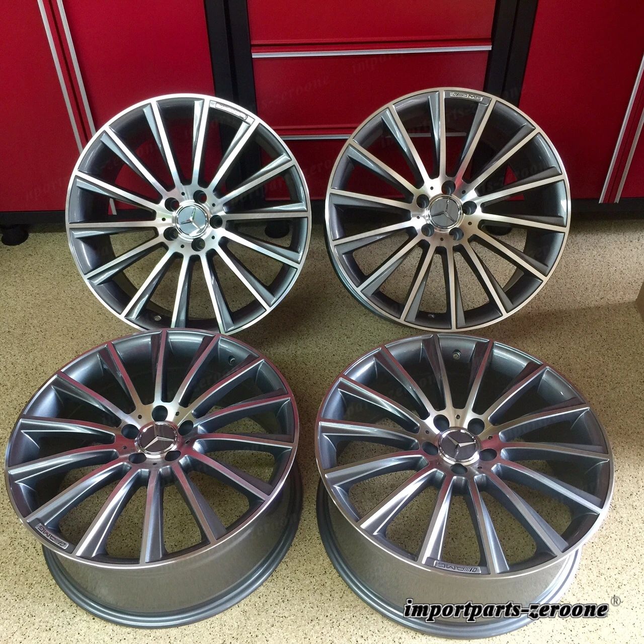 メルセデス 18インチ E63 18/8.5 リムホイールセット4 新品 E350 E300 E550 C300 C250 AMG EX-1098