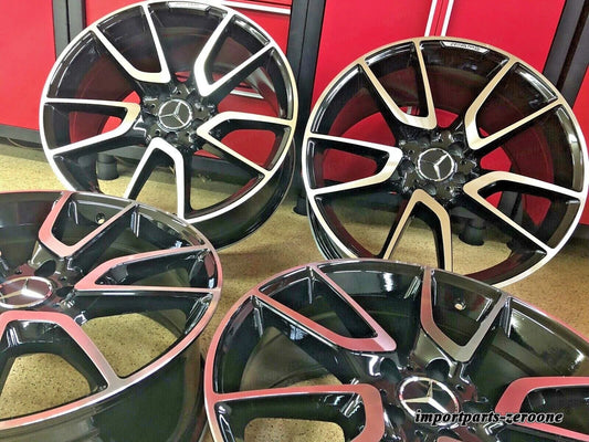 メルセデス E53 20 インチリムホイールセット4 新品 20/8.5 20/9.5 E300 E350 E63 AMG に適合 EX-1115