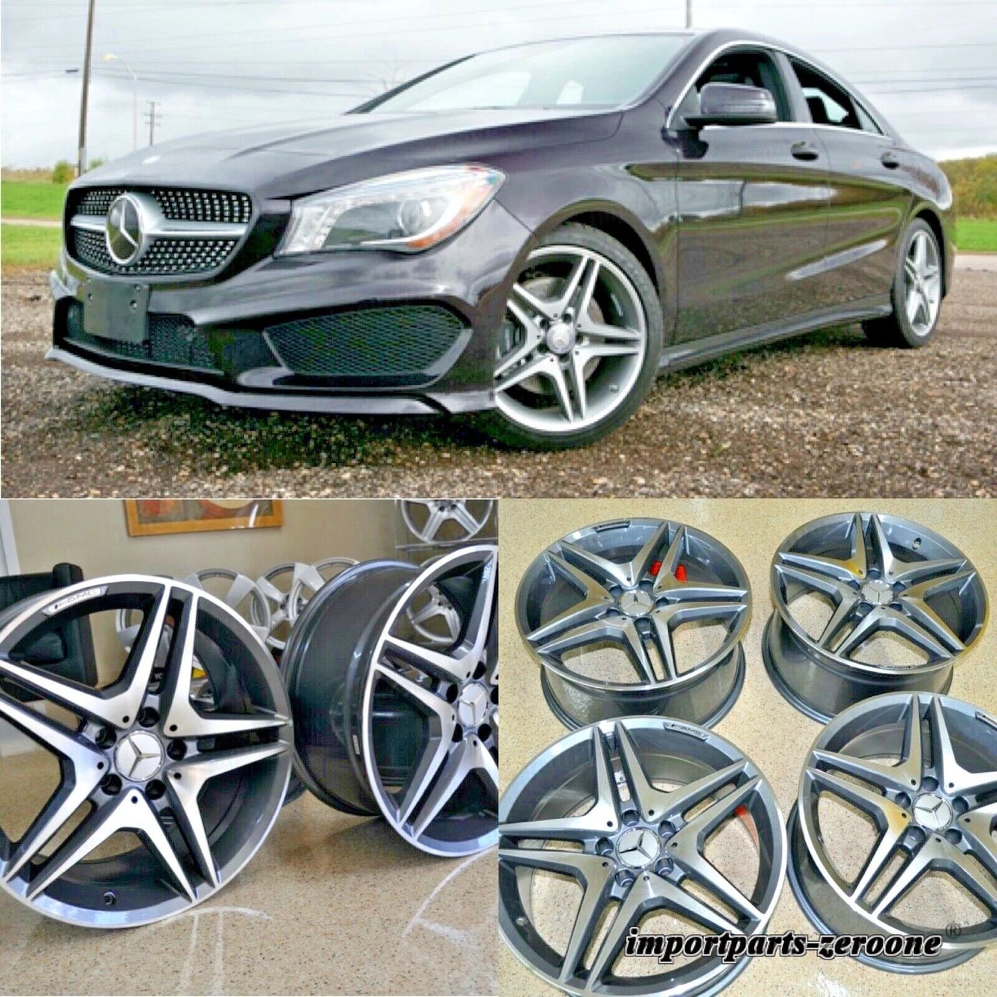 メルセデス 19インチ GL63 リムホイールセット4 新品 19/8.5 GL450 GL ML350 AMG に適合 EX-1118