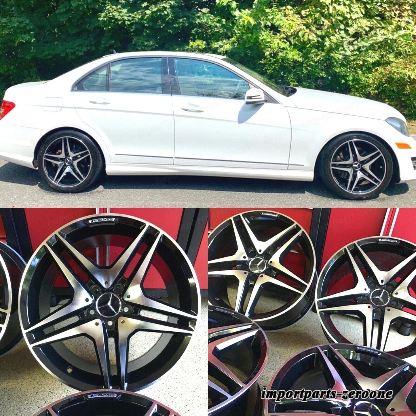 メルセデス 18インチリムホイールセット4 新品 18/8.5 C250 C300 C350 E350 E AMG適合 EX-1120