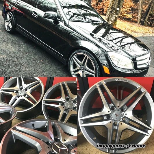 18インチ メルセデス ガンメタル ホイール リム SET4 新品 18/8.5 C250 C300 C350 C AMG に適合 EX-1122