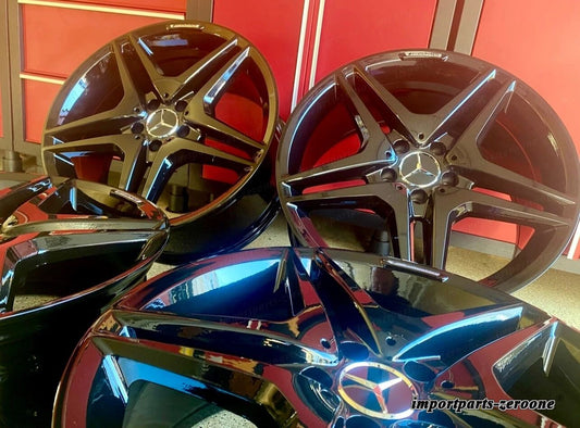 18インチ メルセデス S63 グロス ブラック リム ホイール SET4 新品 2007-2012 S550 AMG に適合 EX-1123