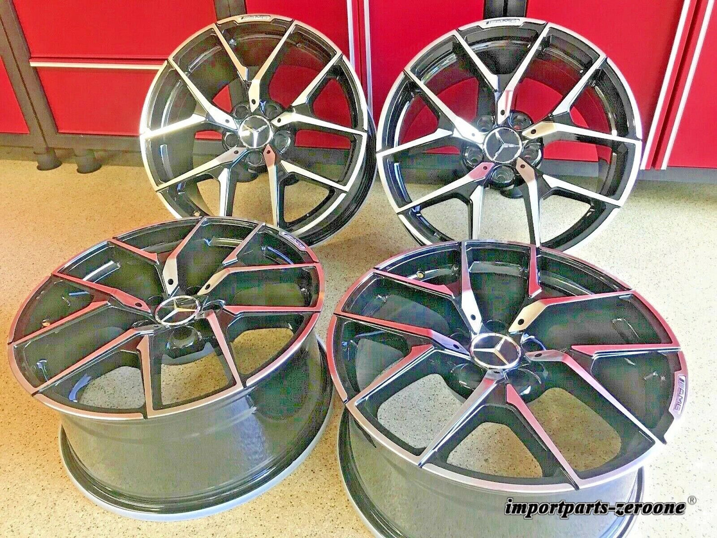 メルセデス 18インチ S63 ブラックエディション ホイールリム SET4 2007-2012 S550 S 新品 EX-1127