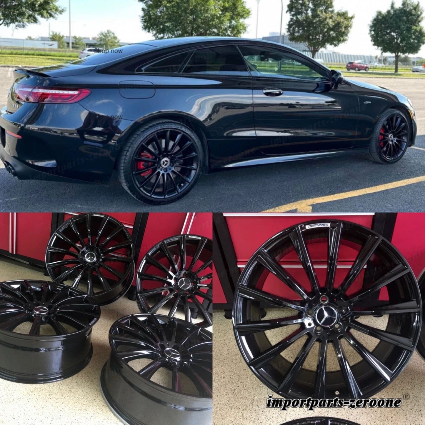 メルセデス フィット 18インチ ブラック SL63 リムホイールセット4 新品 CLS500 CLS550 CLS AMG に適合 EX-1133