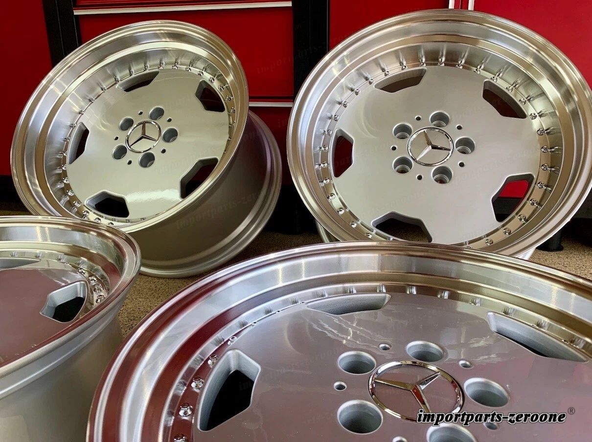 17 インチメルセデスリムディープディッシュハンマー 124 セット 4 新品e300 E320 E500 E AMG に適合 EX-1147