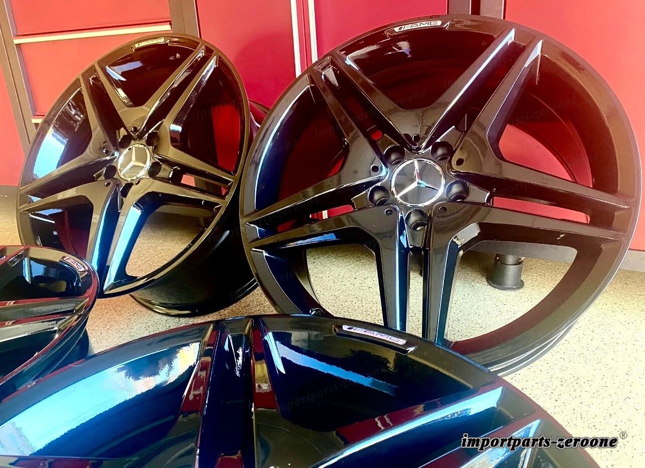 19 インチメルセデスブラックリムホイールセット 4 新品 19/8.5 ML350 ML GL450 GL AMG EX-1148