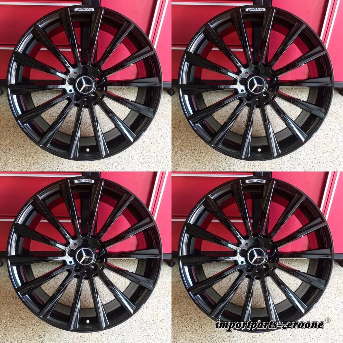 メルセデス フィット 18インチ ブラック SL63 リムホイールセット4 新品 SL500 SL550 SL AMG に適合 EX-1149