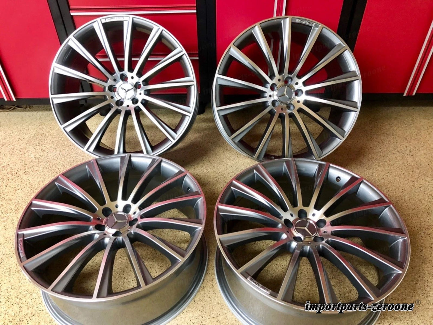 メルセデス 2017 ML63 20 ガンメタルリムセット 4 ML550 に適合 新品 EX-1162